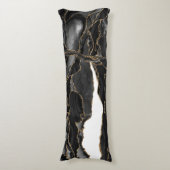 ブラックアンド金ゴールドグリッターエーゲート ボディピロー (正面縦)