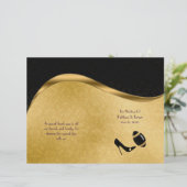 ブラックアンド金ゴールドサッカー結婚式 プログラム (スタンド正面)