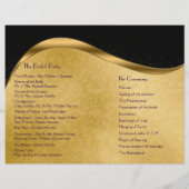 ブラックアンド金ゴールドサッカー結婚式 プログラム (裏面)