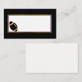 ブラックアンド金ゴールドサッカー2結婚の座席表 プレイスカード (正面/裏面)