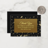 ブラックアンド金ゴールドサンキューカード ノートカード (正面/裏面インサイチュ)