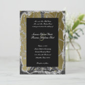 ブラックアンド金ゴールドパリ結婚式招待状 招待状 (スタンド正面)