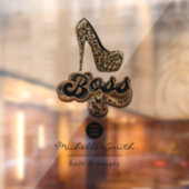 ブラックアンド金ゴールドヒョウボスレディ ウィンドウサイン (シート2)