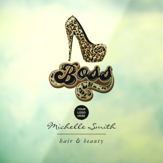 ブラックアンド金ゴールドヒョウボスレディ ウィンドウサイン (シート3)