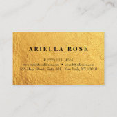 ブラックアンド金ゴールドラグジュアリープロフェッショナル 名刺 (裏面)