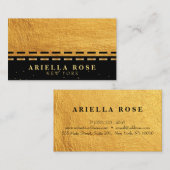 ブラックアンド金ゴールドラグジュアリープロフェッショナル 名刺 (正面/裏面)