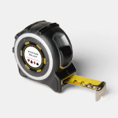 ブラックアンド金ゴールドラスベガスカジノトランプのポーカーチップ メジャー (傾斜)