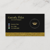 ブラックアンド金ゴールド 名刺 (裏面)