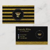 ブラックアンド金ゴールド 名刺 (正面/裏面)