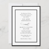 ブラックアンパサンド　オールインワン　RSVP 詳細 結婚式 招待状 (正面)