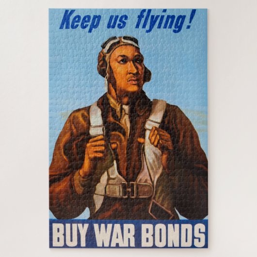 ブラックアヴィエーター米国戦闘機パイロットの第2次世界大戦 ジグソーパズル (縦)