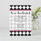 ブラックアーガイル ファッション ご招待 招待状 (スタンド正面)