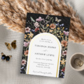 ブラックアーチ結婚式招待状フォイル招待状 箔招待状