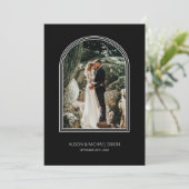 ブラックアーチ カスタム フォト ウェディング レセプション 招待状 (スタンド正面)