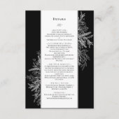 ブラックアートとホワイトのグリーンウェディングモノグラムの詳細 エンクロージャーカード (正面)