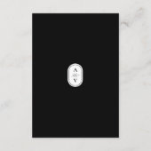 ブラックアートとホワイトのグリーンウェディングモノグラムの詳細 エンクロージャーカード (裏面)