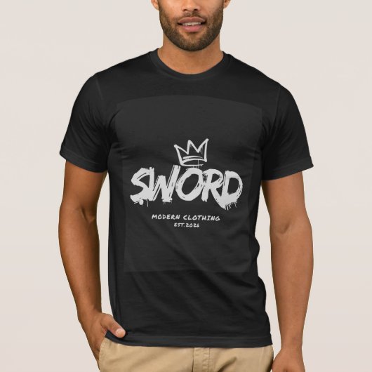 ブラックアートグラフィックTシャツ Tシャツ (正面)