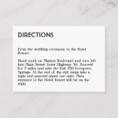 ブラックアートデコのレトロウェディングレセプションエンクロージャ エンクロージャーカード (裏面)