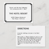 ブラックアートデコのレトロウェディングレセプションエンクロージャ エンクロージャーカード (正面/裏面)