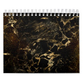 ブラックアートデザイン擦り切れたグランジ美学ゴシック カレンダー (カバー)