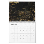 ブラックアートデザイン擦り切れたグランジ美学ゴシック カレンダー (3月 2027)