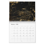 ブラックアートデザイン擦り切れたグランジ美学ゴシック カレンダー (2月 2026)