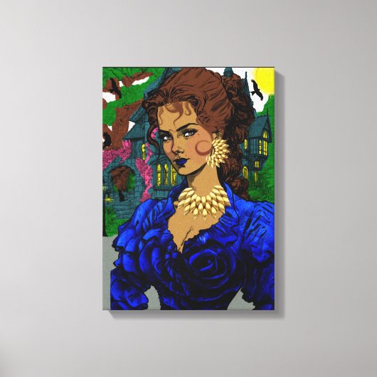 ブラックアート/ヴィンテージウォールアート キャンバスプリント (正面)