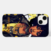 ブラックアーバン美しいロック転がレザージャケット反乱者 Case-Mate iPhoneケース (裏面 (横))