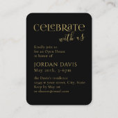 ブラックアーモダンチフォト卒業発表 エンクロージャーカード (裏面)