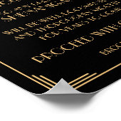 ブラックアールデコ素晴らしギャツビーオープンバーサイン8x10 ポスター (角)