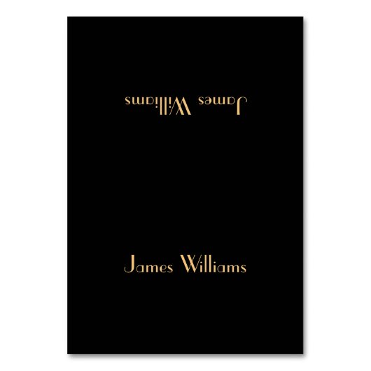 ブラックアールデコ素晴らしギャツビープレイスセッティングカード テーブルナンバー (正面)