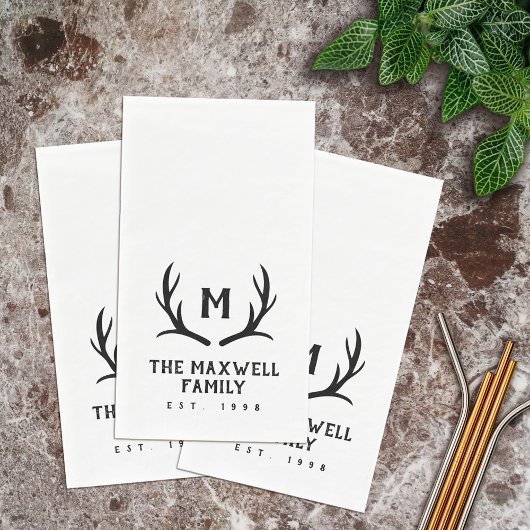 ブラックア素朴ントラーモノグラム