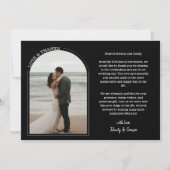 ブラックア結婚ーチのフォトラブ&感謝してい サンキューカード (正面)