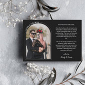 ブラックア結婚ーチのフォトラブ&感謝してい サンキューカード