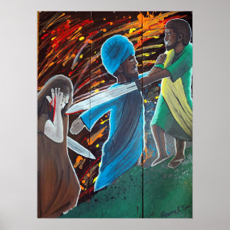 ブラックイエスがゲツセマネで逮捕される ポスター