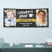 ブラックイエロークールチョーク2枚おめでとうグラード 横断幕 (トレードショー)