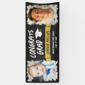 ブラックイエロークールチョーク2枚おめでとうグラード 横断幕 (縦)