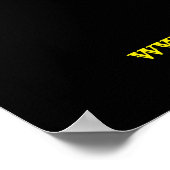 ブラックイエローグランドオープニング |ロゴウィンドウの追加 ポスター (角)