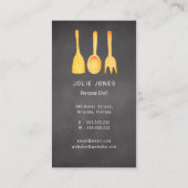 ブラックイエローケータリングシェフ食ブロガー 名刺 (裏面)