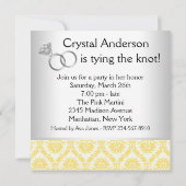 ブラックイエローコルセット ブライズパーティー 招待状 (裏面)