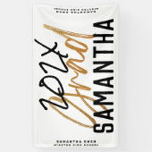 ブラックイエローゴールドフォイルグラッドイヤーカスタムシックバーン 横断幕 (縦)