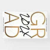 ブラックイエローゴールドフォイルグラッドイヤーカスタムシック 横断幕 (横)