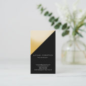 ブラックイエローシンプルコンサルタントの名刺 名刺 (スタンド正面)