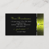 ブラックイエロースクイグルダイヤきらめくモンドイニシャル 名刺 (裏面)