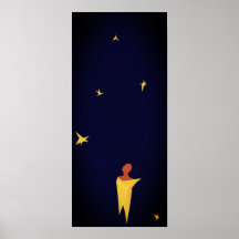 ブラックイエロースターガーザー均衡ポスター