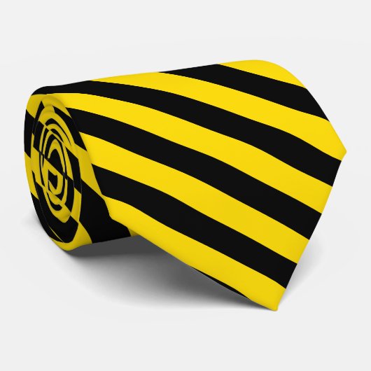 ブラックイエローストライプのテンプレートエレガントトレンディークール ネクタイ (ロール)