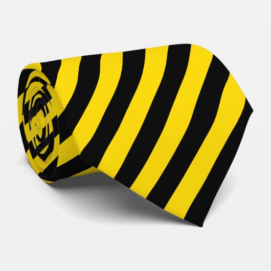 ブラックイエローストライプのテンプレートエレガントトレンディー ネクタイ (ロール)