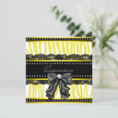 ブラックイエローゼブラキンセアニェラパーティの招待状 招待状 (スタンド正面)