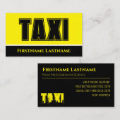 ブラックイエロータクシー夜タクシー運転手 名刺 (正面/裏面)