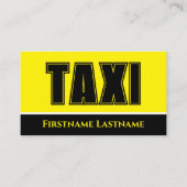 ブラックイエロータクシー夜タクシー運転手 名刺 (正面)